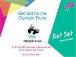 Get Set for the Olympic Truce