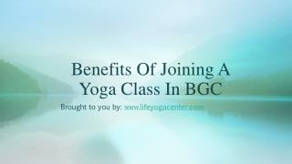 Benefits Of Joining A Yoga Class In BGC