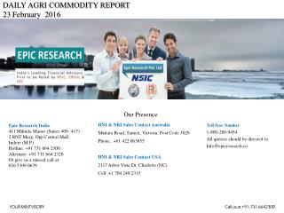 Epic Research Daily Agri Report 23rd Feb 2016