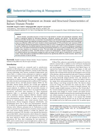 Structural Characteristics of Barium Titanate Powder