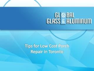 Tips for Low Cost Porch Repair in Toronto