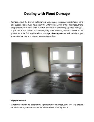 Dealing with Flood Damage