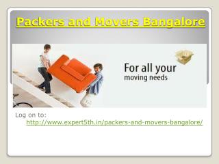 Free Quotes of Expert Movers and Packers Bangalore
