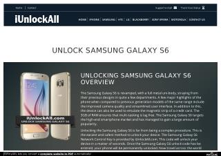 Unlock Samsung Galaxy S6 with iUnlockAll