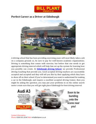 Driving lessons Edinburgh