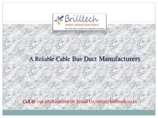 Cable Bus Duct Manufacturers