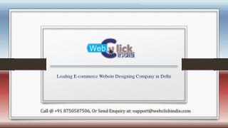 Ecommerce Website Designing Company in Delhi