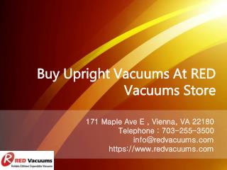 Buy Upright Vacuums At RED Vacuums Store