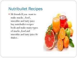 Nutribullet Recipes