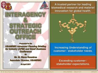 INTERAGENCY &amp; STRATEGIC OUTREACH OFFICE