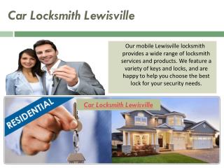 Car Locksmith Lewisville
