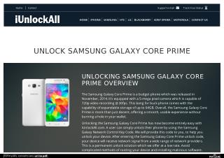 How to Unlock Samsung Galaxy Core Prime