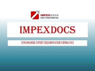 ImpexDocs- Streamlining Export Documentation Formalities