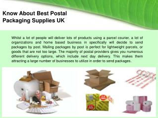 Best Postal Packaging Supplies UK