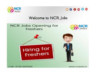 NCR Jobs Opening for Freshers