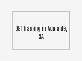 OET Training in Adelaide, SA