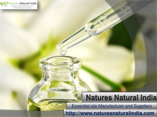 Pure Organic Essential Oils Manufacturer at Naturesnaturalindia.com!!