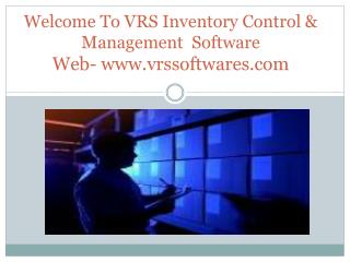 VRS Inventory control management software presentation