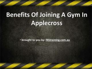 Benefits Of Joining A Gym In Applecross