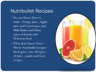 Nutribullet Recipes