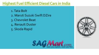 Highest Fuel Efficient Diesel Cars in India