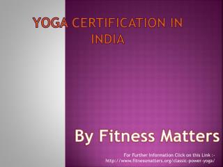 Yoga Certifications in India