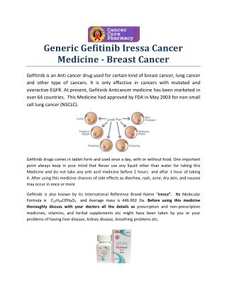 Generic Gefitinib Iressa Cancer Medicine - Breast Cancer