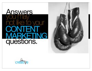 Answers to your content marketing questions