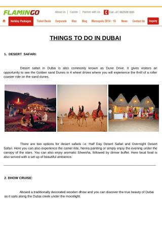 Top Things To Do in Dubai | Dubai Tour