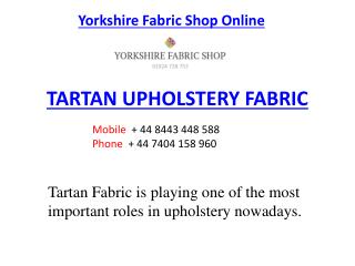 Tartan Upholstery Fabric