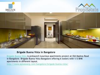 Brigade Buena Vista, Old Madras Road Bangalore