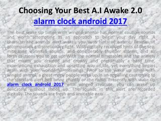 alarm clock android 2017