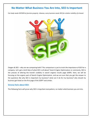 No Matter What Business You Are Into, SEO Is Important