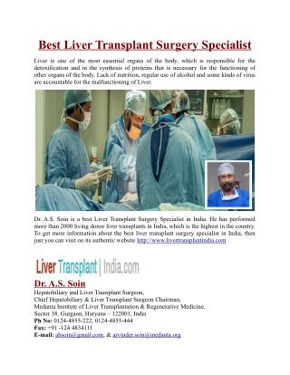 Best Liver Transplant Surgery Specialist