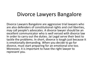 Divorce Lawyers Bangalore Koramangala