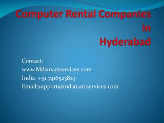 Best Computer rental Services in Hyderabad at Mdsmartservices.com