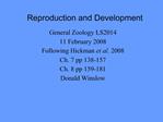 Reproduction and Development