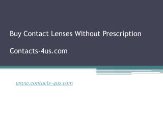 Order Contact Lenses without Prescription