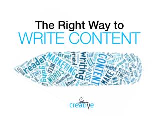 The Right Way to Write Content