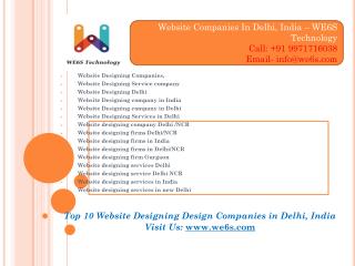 Website Designing Companies In Delhi, India