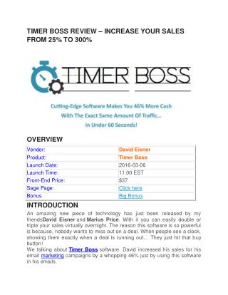Timer Boss REVIEW || Download Timer Boss