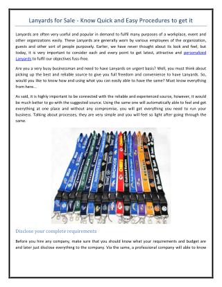 Lanyards UK - Its indefinite types and advantages to have