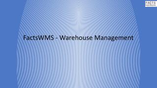 FactsWMS - Warehouse Management