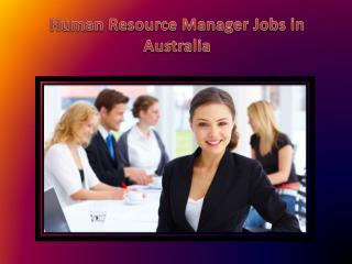 Human Resources Manager jobs in Australia