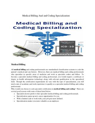Medical Billing and Coding