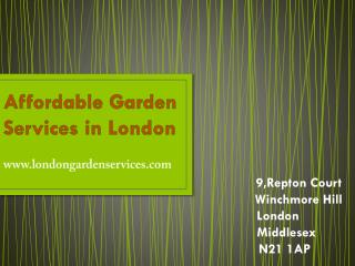 Affordable Gardening Services in London