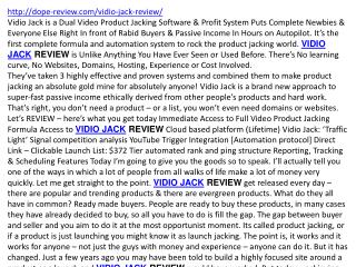 VIDIO JACK REVIEW