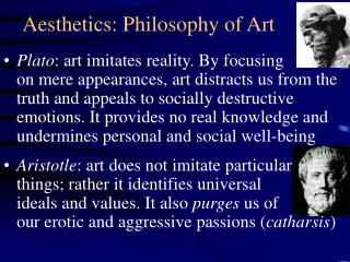 Aesthetics: Philosophy of Art