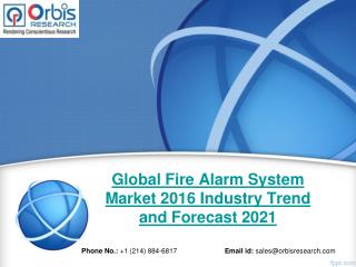 Orbis Research: Global Fire Alarm System Industry Report 2016