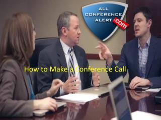 How to Make a Conference Call